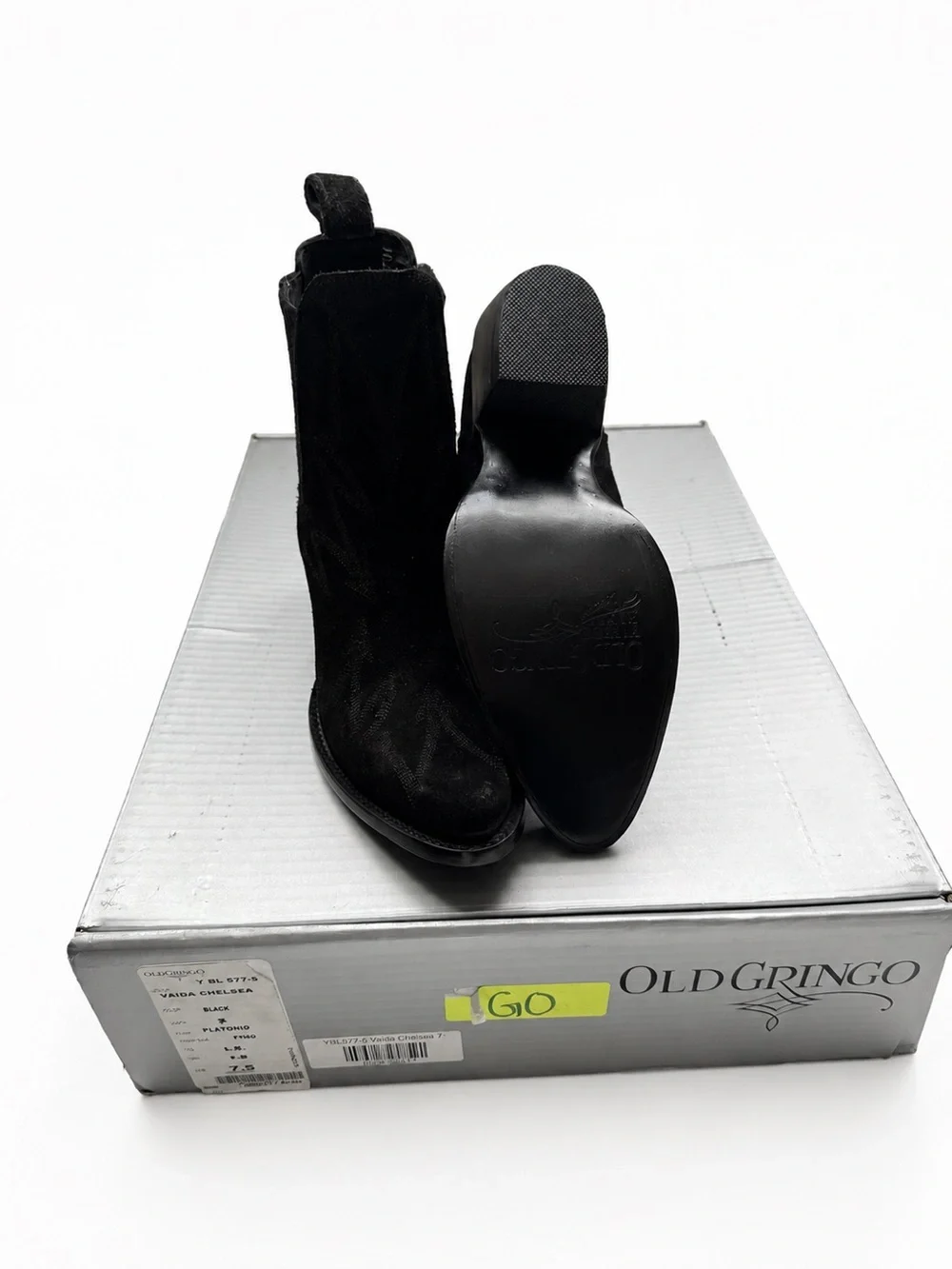 Old Gringo Vadia Black Leather Chelsea Booties 7.5 New With Box